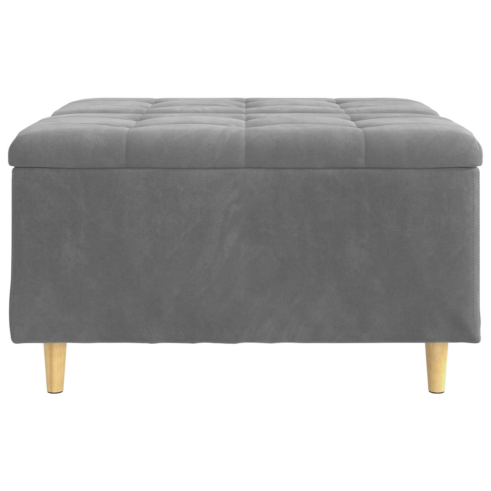 Opslagottoman met kussen Donkergrijs 80 x 80 x 45 cm Fluweel is nu te koop bij PeponiXL, paradijselijk wonen!