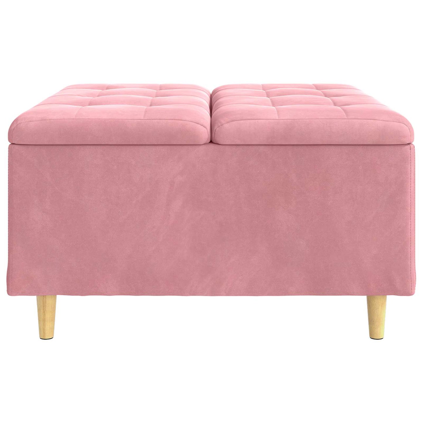 Opslagottoman met kussen Roze 80 x 80 x 45 cm Fluweel is nu te koop bij PeponiXL, paradijselijk wonen!