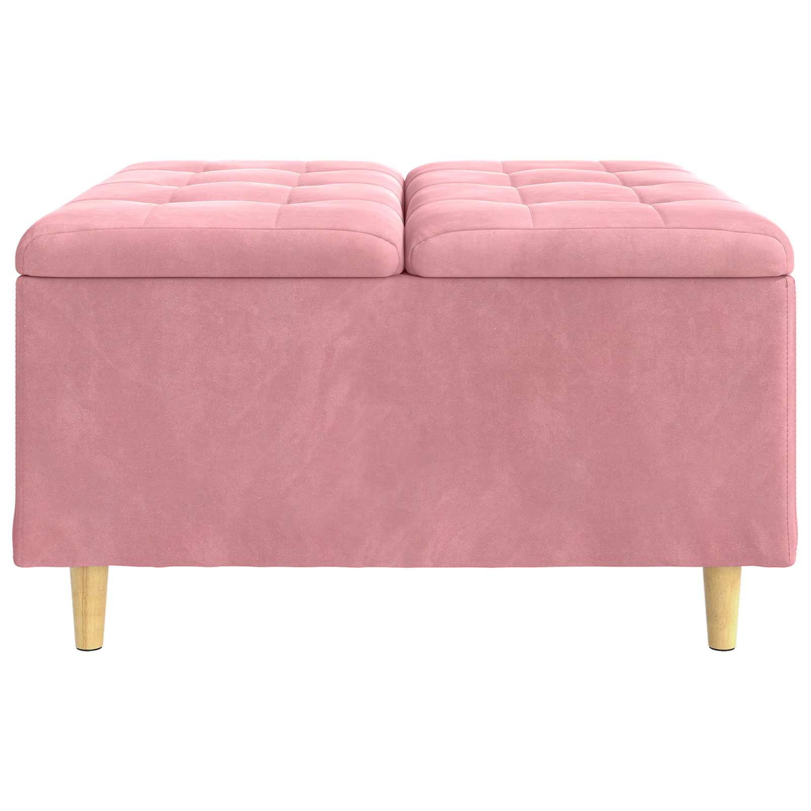 Opslagottoman met kussen Roze 80 x 80 x 45 cm Fluweel is nu te koop bij PeponiXL, paradijselijk wonen!