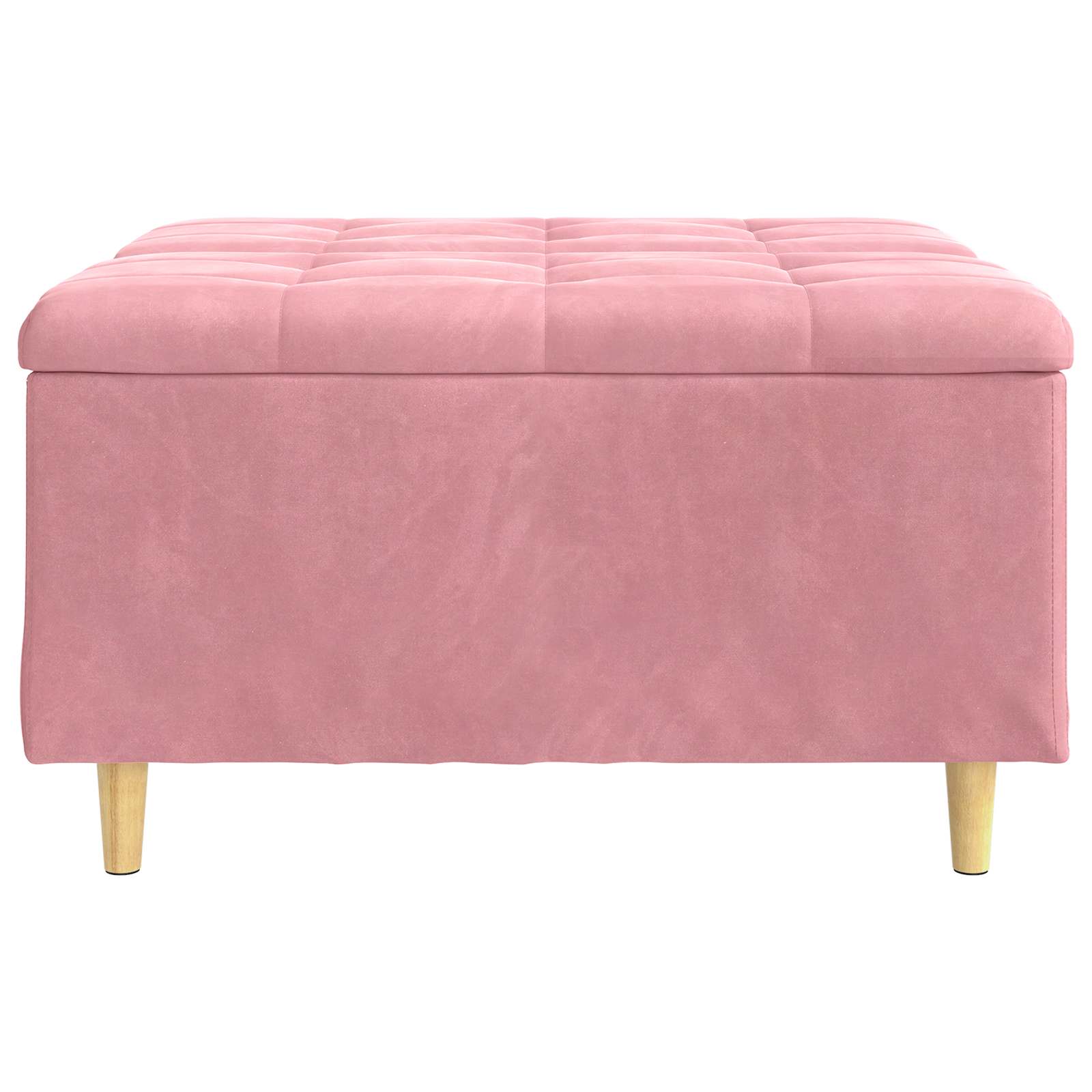 Opslagottoman met kussen Roze 80 x 80 x 45 cm Fluweel is nu te koop bij PeponiXL, paradijselijk wonen!