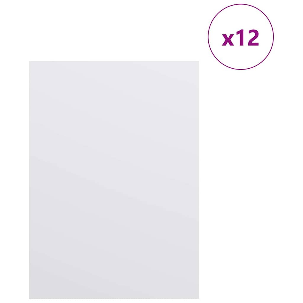 Decorpanelen 12 pcs Wit 15 x 21 x 0.27 cm Bewerkt hout is nu te koop bij PeponiXL, paradijselijk wonen!