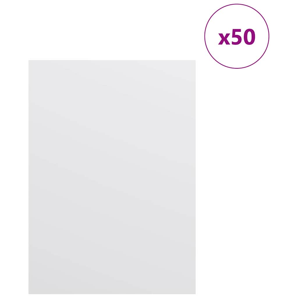 Decorpanelen 50 pcs Wit 15 x 21 x 0.27 cm Bewerkt hout is nu te koop bij PeponiXL, paradijselijk wonen!