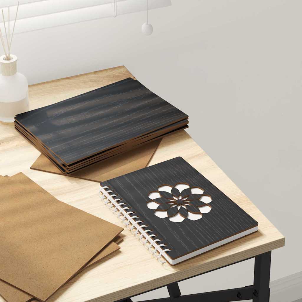 Decorpanelen 50 pcs Zwart Eiken 15 x 21 x 0.27 cm Bewerkt hout is nu te koop bij PeponiXL, paradijselijk wonen!