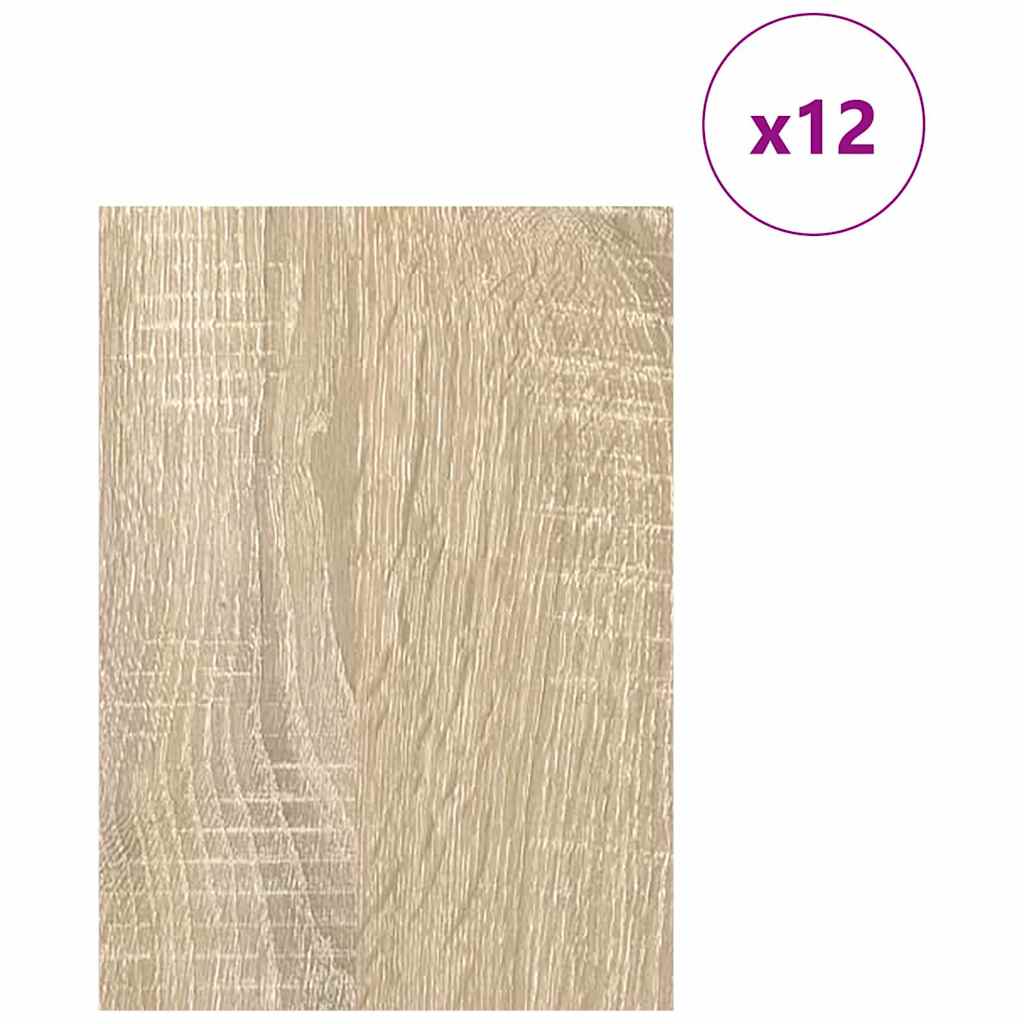 Decorpanelen 12 pcs Sonoma Eiken 15 x 21 x 0.27 cm Bewerkt hout is nu te koop bij PeponiXL, paradijselijk wonen!