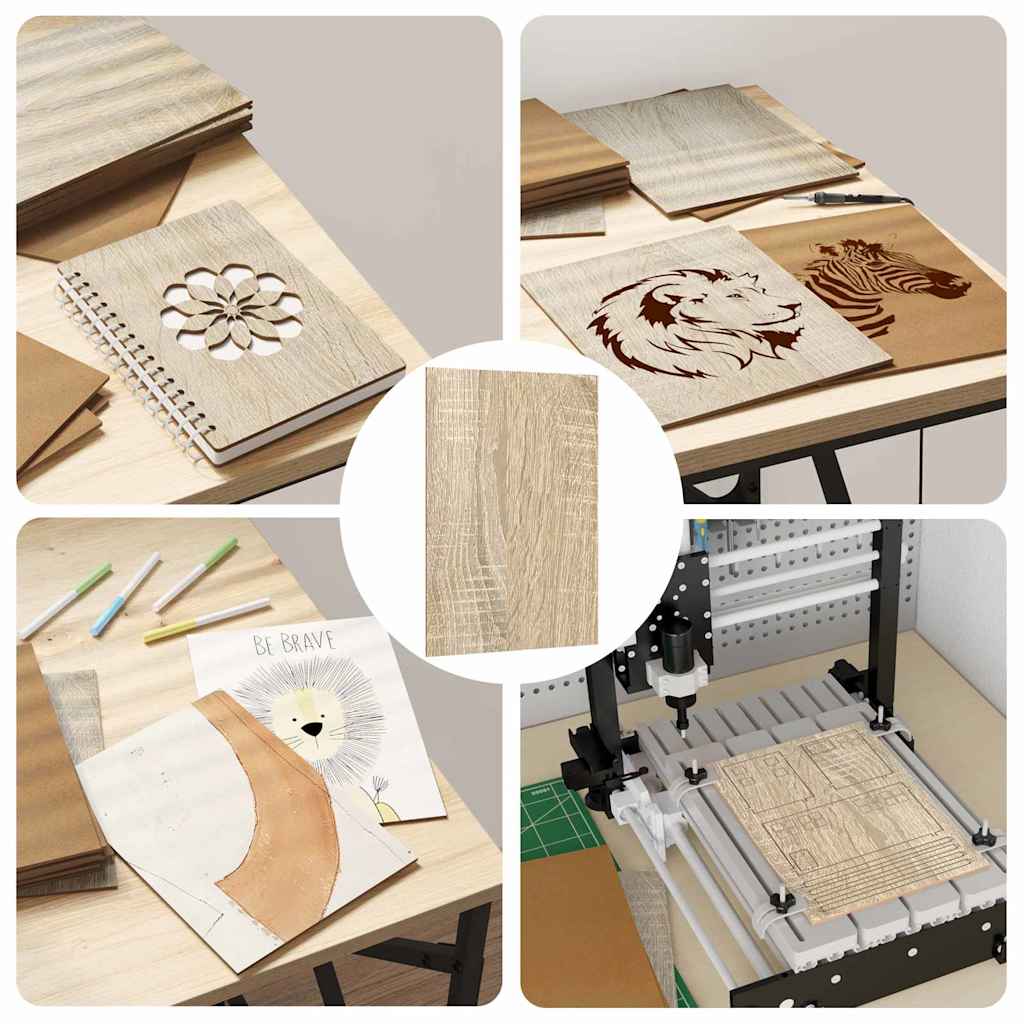 Decorpanelen 50 pcs Sonoma Eiken 15 x 21 x 0.27 cm Bewerkt hout is nu te koop bij PeponiXL, paradijselijk wonen!