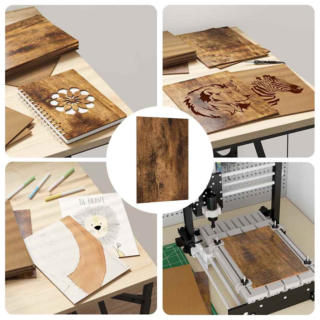 Decorpanelen 12 pcs Gerookt eiken 15 x 21 x 0.27 cm is nu te koop bij PeponiXL, paradijselijk wonen!