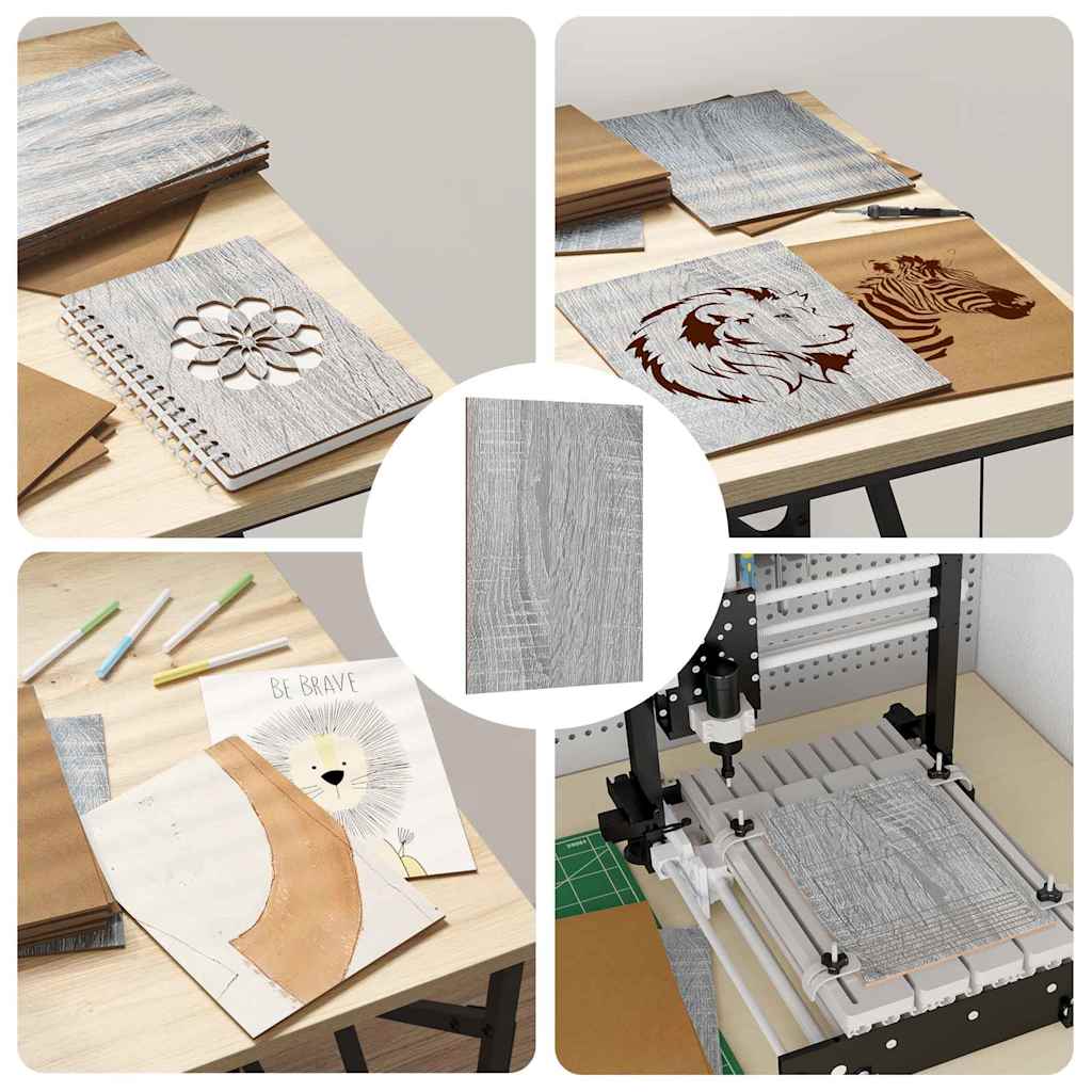 Decorpanelen 12 pcs Grijs Sonoma 15 x 21 x 0.27 cm Bewerkt hout is nu te koop bij PeponiXL, paradijselijk wonen!