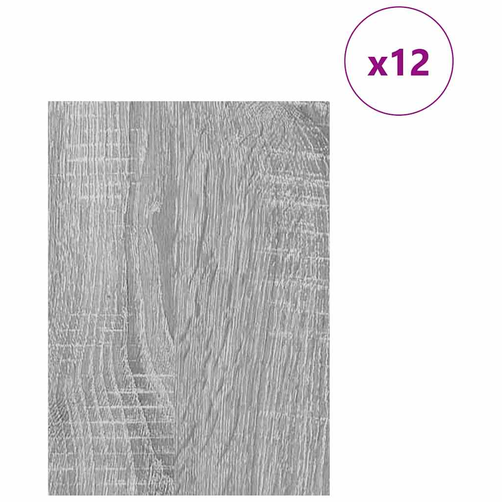 Decorpanelen 12 pcs Grijs Sonoma 15 x 21 x 0.27 cm Bewerkt hout is nu te koop bij PeponiXL, paradijselijk wonen!