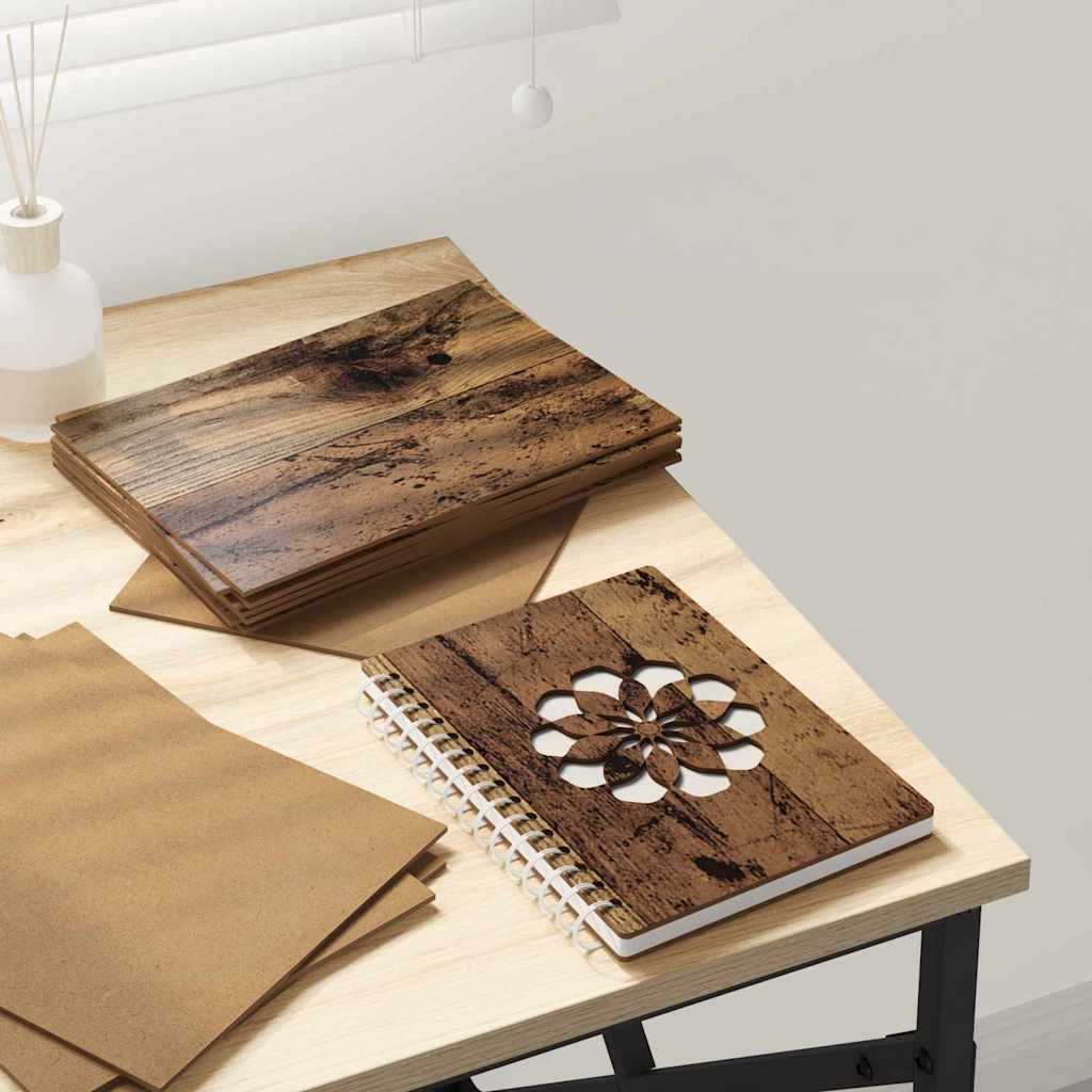 Decorpanelen 12 pcs Oudhout 15 x 21 x 0.27 cm Bewerkt hout is nu te koop bij PeponiXL, paradijselijk wonen!