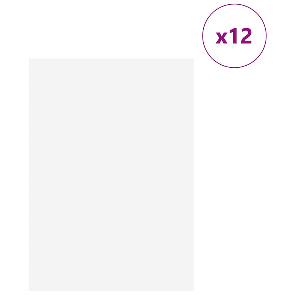 Decorpanelen 12 pcs Wit 21 x 30 x 0,27 cm Bewerkt hout is nu te koop bij PeponiXL, paradijselijk wonen!