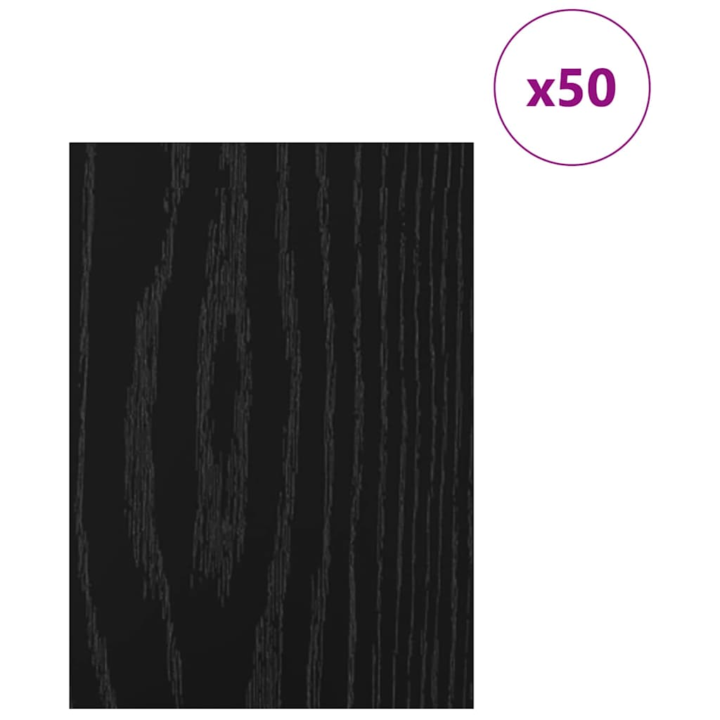 Decorpanelen 50 pcs Zwart Eiken 21 x 30 x 0,27 cm Bewerkt hout is nu te koop bij PeponiXL, paradijselijk wonen!