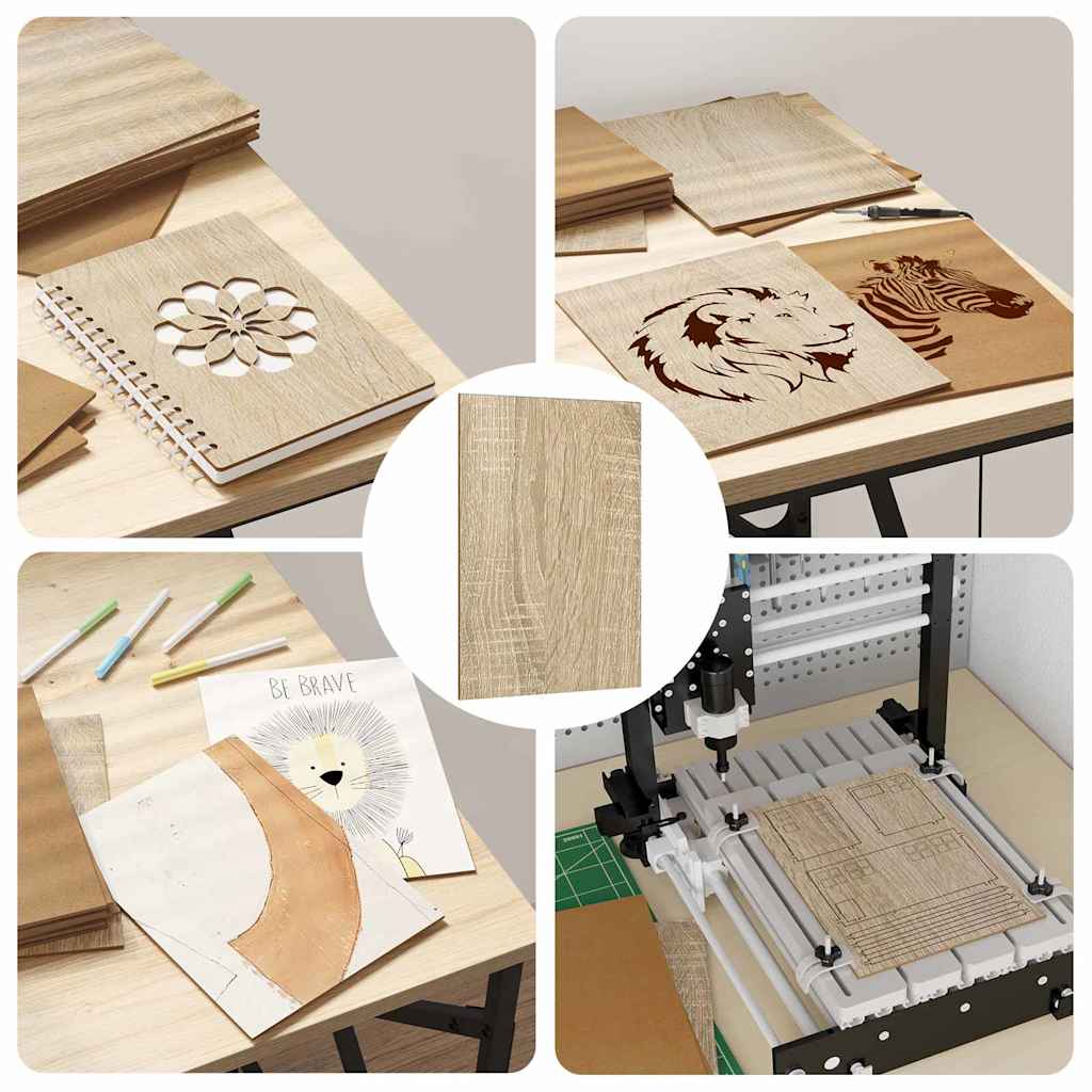 Decorpanelen 50 pcs Sonoma Eiken 21 x 30 x 0,27 cm Bewerkt hout is nu te koop bij PeponiXL, paradijselijk wonen!