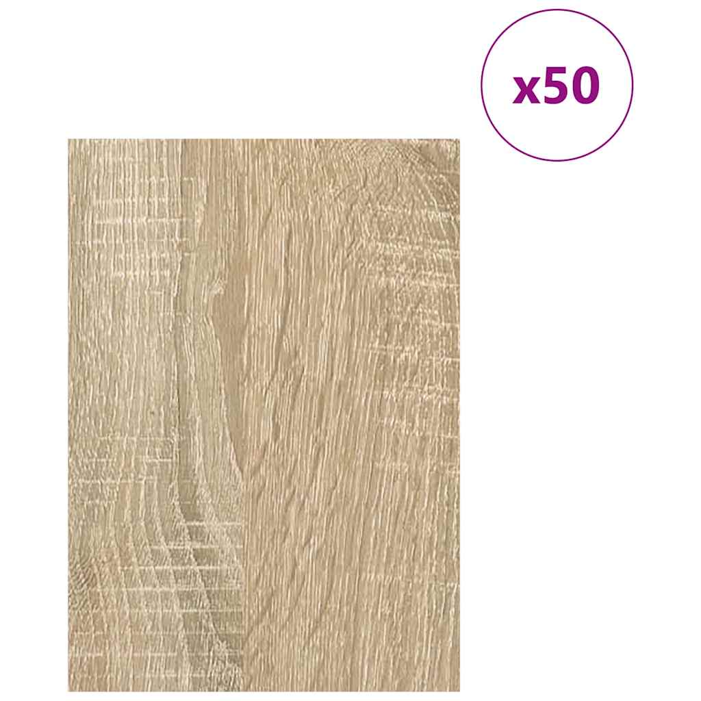Decorpanelen 50 pcs Sonoma Eiken 21 x 30 x 0,27 cm Bewerkt hout is nu te koop bij PeponiXL, paradijselijk wonen!