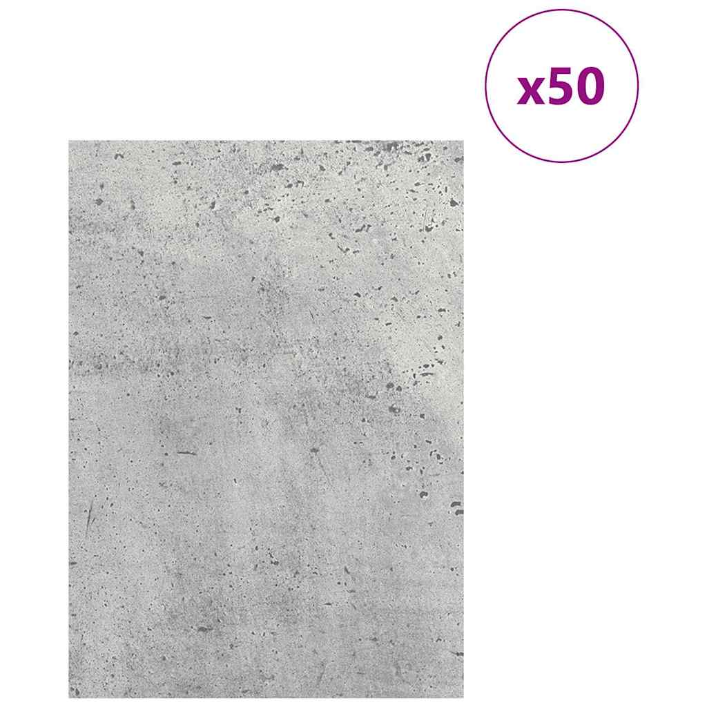 Decorpanelen 50 pcs Beton Grijs 21 x 30 x 0,27 cm Bewerkt hout is nu te koop bij PeponiXL, paradijselijk wonen!