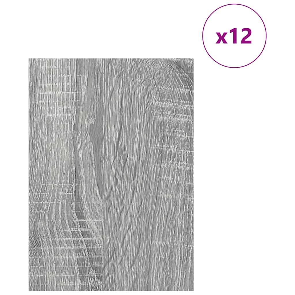 Decorpanelen 12 pcs Grijs Sonoma 21 x 30 x 0,27 cm Bewerkt hout is nu te koop bij PeponiXL, paradijselijk wonen!