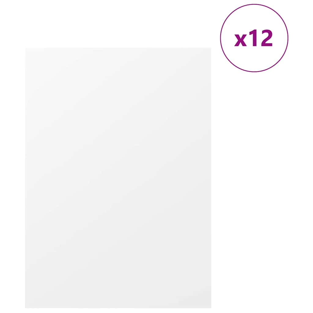 Decorpanelen 12 pcs Wit 30 x 42 x 0.27 cm Bewerkt hout is nu te koop bij PeponiXL, paradijselijk wonen!