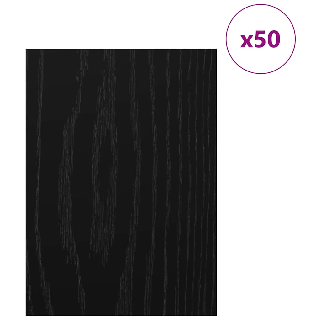 Decorpanelen 50 pcs Zwart Eiken 30 x 42 x 0.27 cm Bewerkt hout is nu te koop bij PeponiXL, paradijselijk wonen!