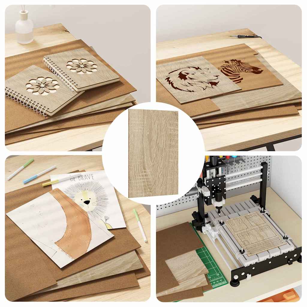 Decorpanelen 50 pcs Sonoma Eiken 30 x 42 x 0.27 cm Bewerkt hout is nu te koop bij PeponiXL, paradijselijk wonen!