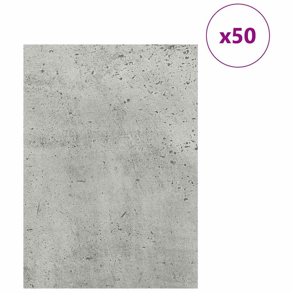 Decorpanelen 50 pcs Beton Grijs 30 x 42 x 0.27 cm Bewerkt hout is nu te koop bij PeponiXL, paradijselijk wonen!