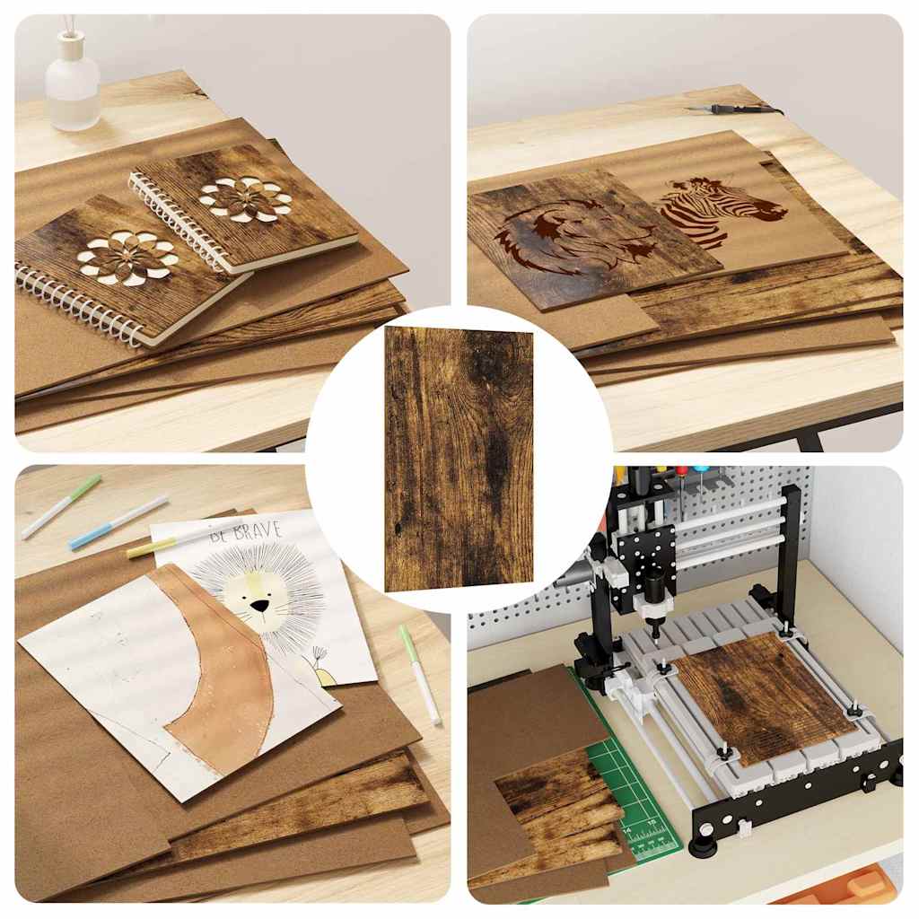 Decorpanelen 50 pcs Gerookt eiken 30 x 42 x 0.27 cm is nu te koop bij PeponiXL, paradijselijk wonen!