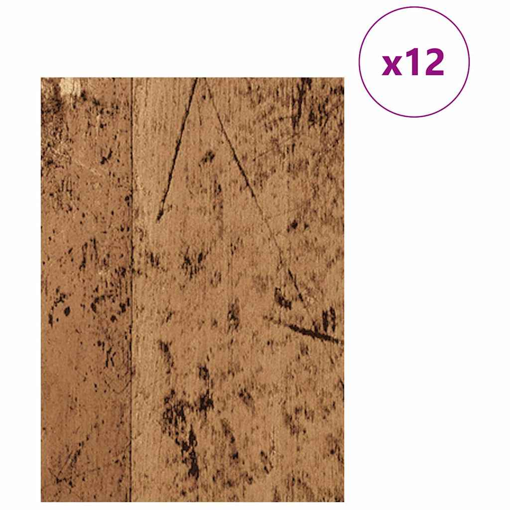 Decorpanelen 12 pcs Oudhout 30 x 42 x 0.27 cm Bewerkt hout is nu te koop bij PeponiXL, paradijselijk wonen!
