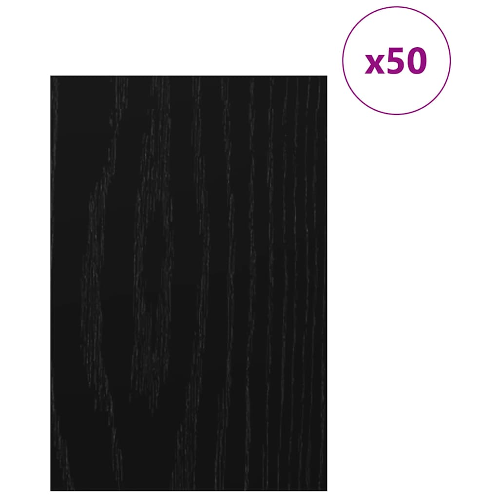 Decorpanelen 50 pcs Zwart Eiken 40 x 60 x 0.27 cm Bewerkt hout is nu te koop bij PeponiXL, paradijselijk wonen!