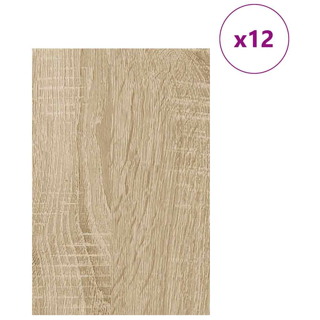 Decorpanelen 12 pcs Sonoma Eiken 40 x 60 x 0.27 cm Bewerkt hout is nu te koop bij PeponiXL, paradijselijk wonen!