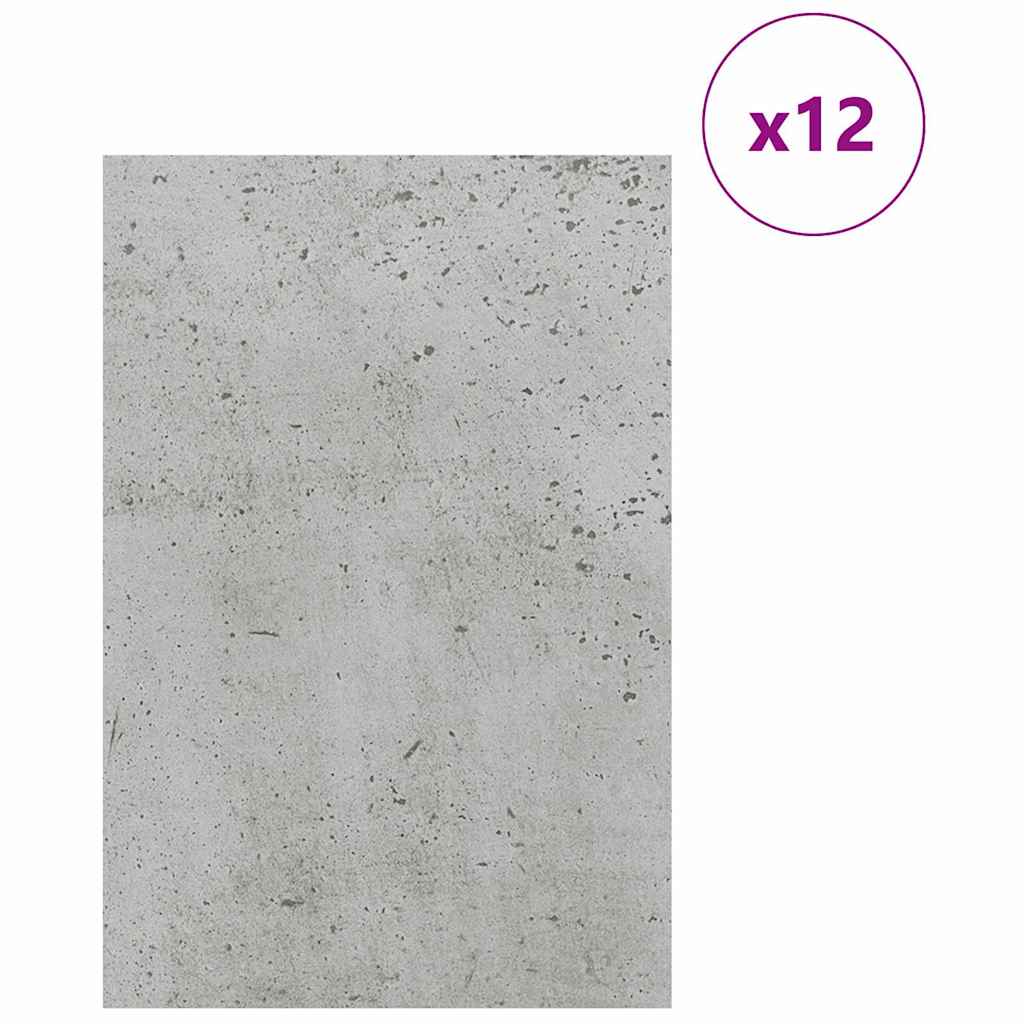 Decorpanelen 12 pcs Beton Grijs 40 x 60 x 0.27 cm Bewerkt hout is nu te koop bij PeponiXL, paradijselijk wonen!