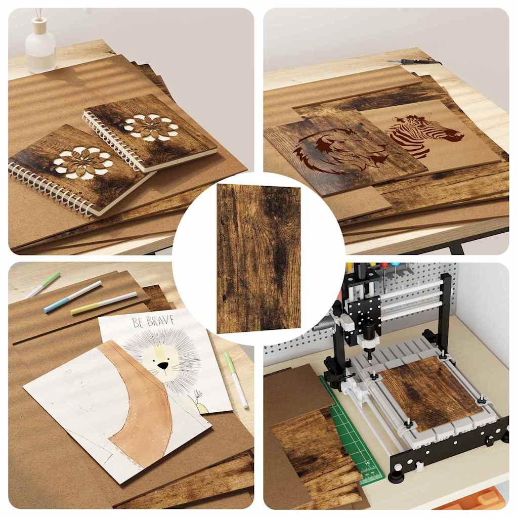Decorpanelen 50 pcs Gerookt eiken 40 x 60 x 0.27 cm is nu te koop bij PeponiXL, paradijselijk wonen!