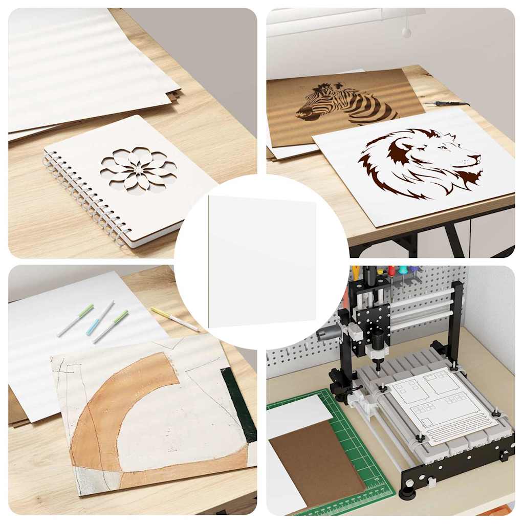 Decorpanelen 50 pcs Wit 30 x 30 x 0,27 cm Bewerkt hout is nu te koop bij PeponiXL, paradijselijk wonen!