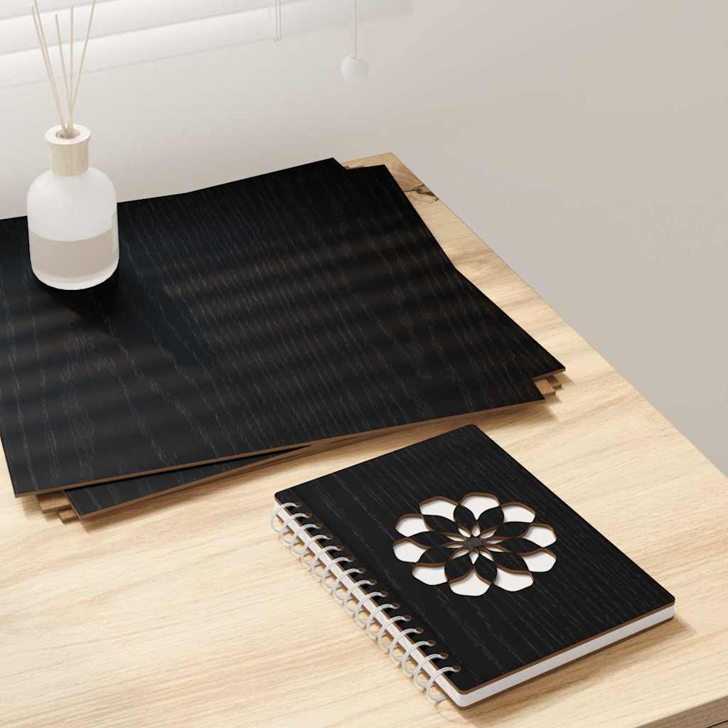 Decorpanelen 12 pcs Zwart Eiken 30 x 30 x 0,27 cm Bewerkt hout is nu te koop bij PeponiXL, paradijselijk wonen!