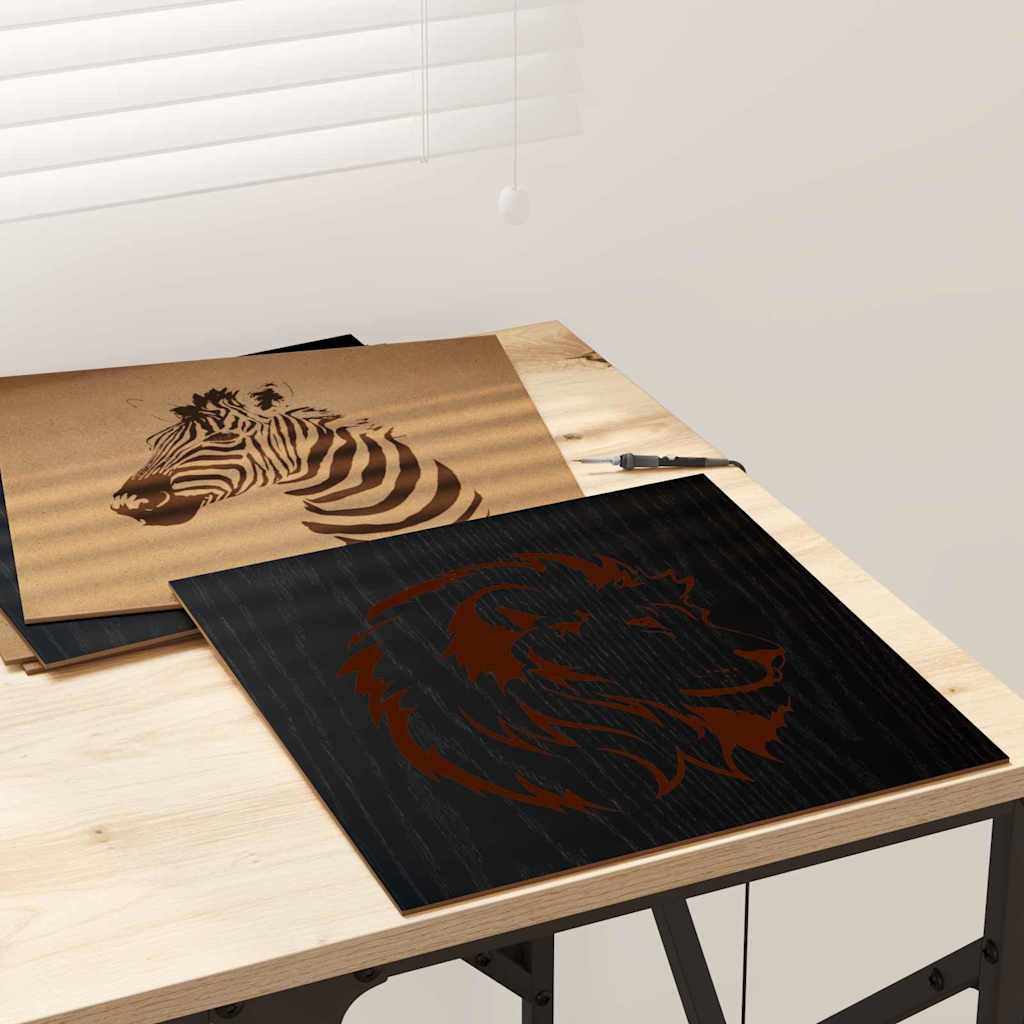 Decorpanelen 50 pcs Zwart Eiken 30 x 30 x 0,27 cm Bewerkt hout is nu te koop bij PeponiXL, paradijselijk wonen!