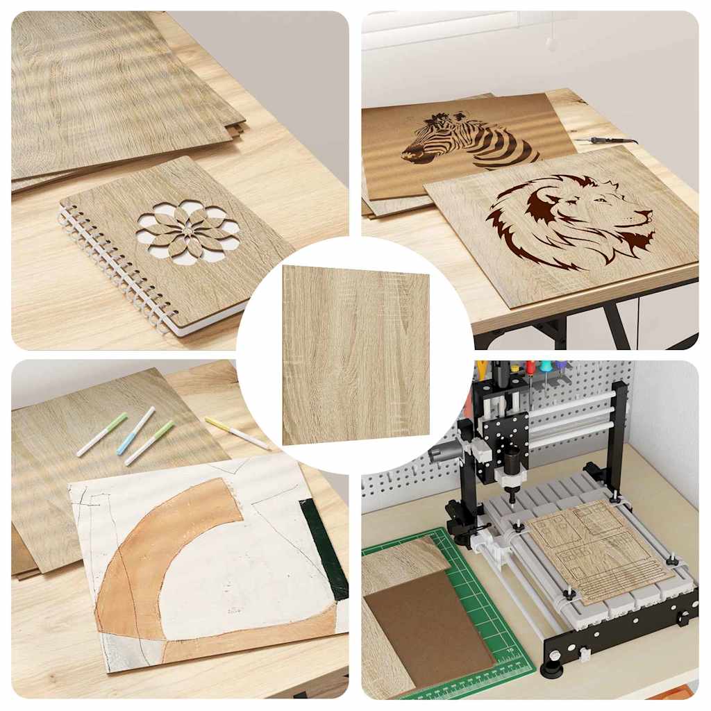 Decorpanelen 50 pcs Sonoma Eiken 30 x 30 x 0,27 cm Bewerkt hout is nu te koop bij PeponiXL, paradijselijk wonen!