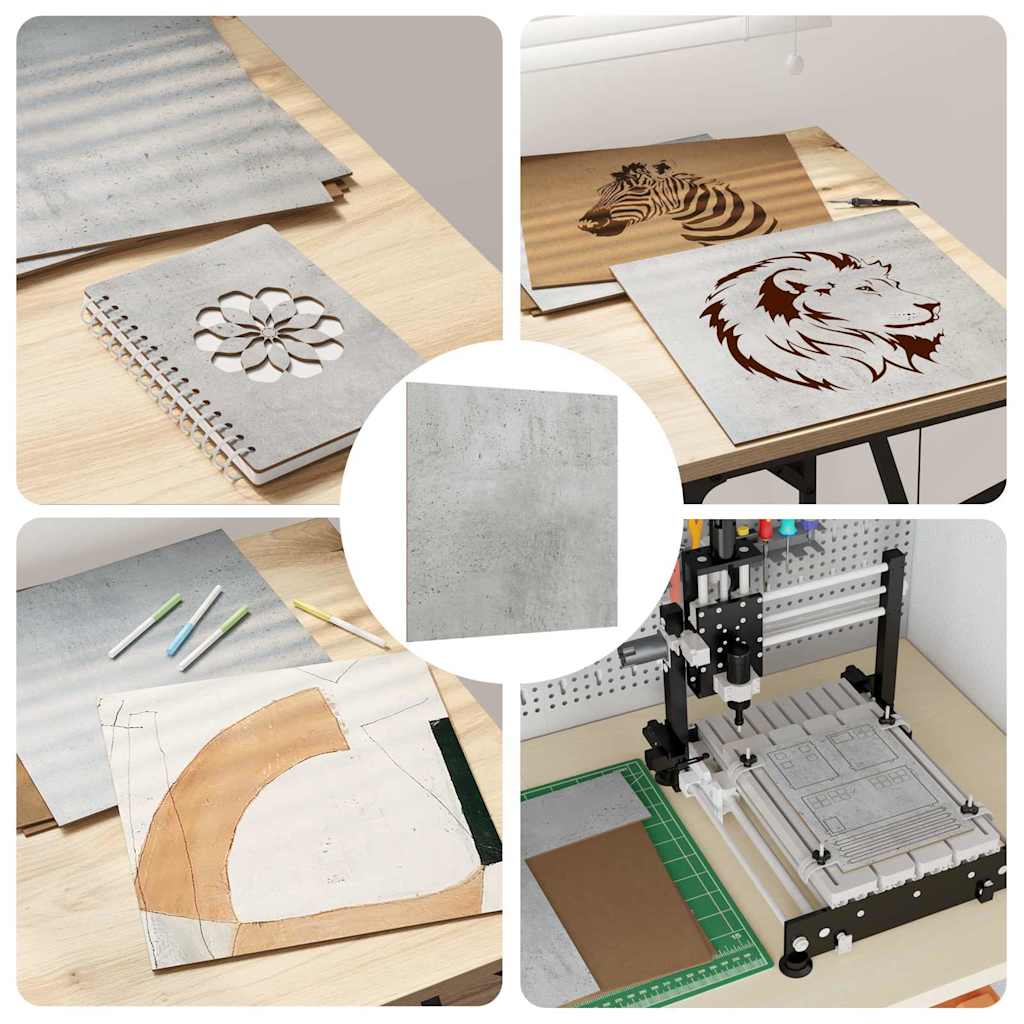 Decorpanelen 50 pcs Beton Grijs 30 x 30 x 0,27 cm Bewerkt hout is nu te koop bij PeponiXL, paradijselijk wonen!