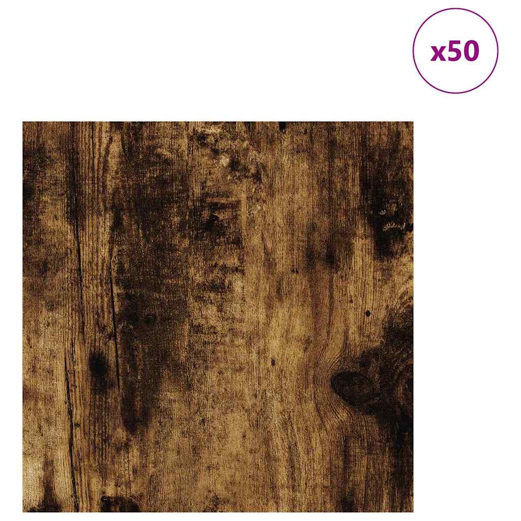 Decorpanelen 50 pcs Gerookt eiken 30 x 30 x 0,27 cm is nu te koop bij PeponiXL, paradijselijk wonen!