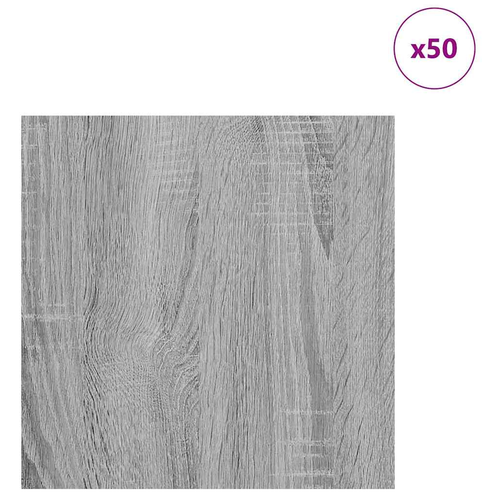 Decorpanelen 50 pcs Grijs Sonoma 30 x 30 x 0,27 cm Bewerkt hout is nu te koop bij PeponiXL, paradijselijk wonen!