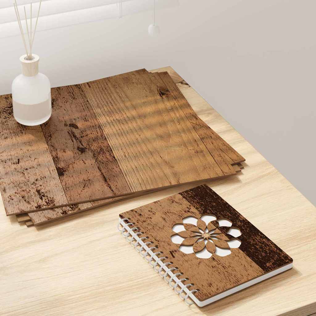 Decorpanelen 12 pcs Oudhout 30 x 30 x 0,27 cm Bewerkt hout is nu te koop bij PeponiXL, paradijselijk wonen!