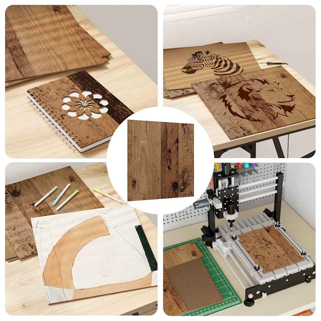 Decorpanelen 50 pcs Oudhout 30 x 30 x 0,27 cm Bewerkt hout is nu te koop bij PeponiXL, paradijselijk wonen!