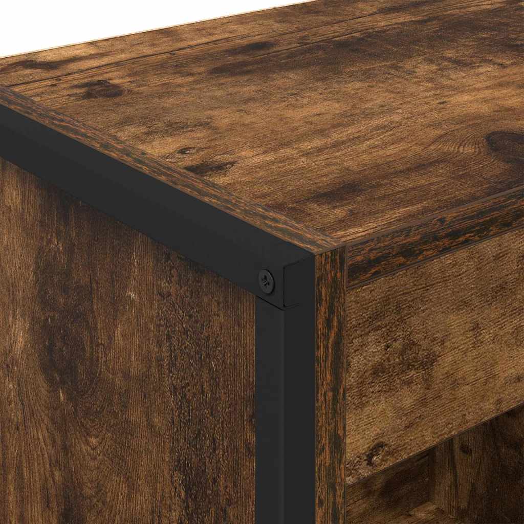 Boekenkast Rook Eik 80 x 30 x 155 cm Bewerkt hout is nu te koop bij PeponiXL, paradijselijk wonen!