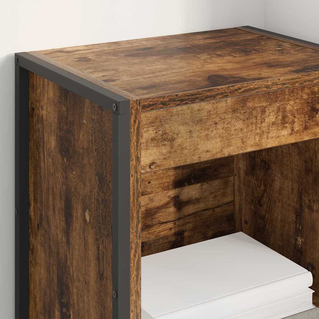 Boekenkast Rook Eik 80 x 30 x 155 cm Bewerkt hout is nu te koop bij PeponiXL, paradijselijk wonen!