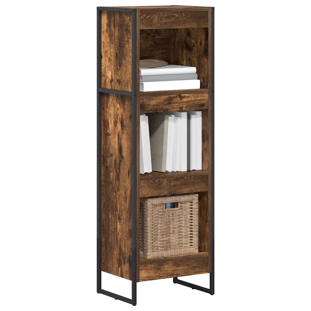 Boekenkast Rook Eik 80 x 30 x 155 cm Bewerkt hout is nu te koop bij PeponiXL, paradijselijk wonen!