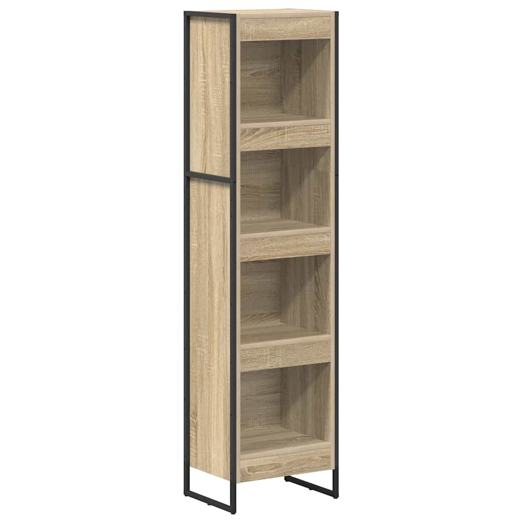 Boekenkast Sonoma 80 x 30 x 155 cm Bewerkt hout is nu te koop bij PeponiXL, paradijselijk wonen!