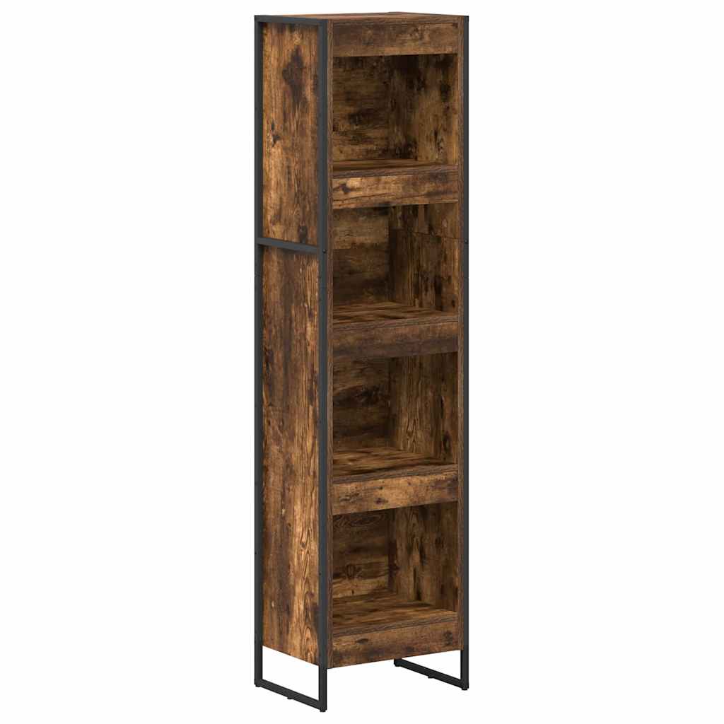 Boekenkast Rook Eik 80 x 30 x 155 cm Bewerkt hout is nu te koop bij PeponiXL, paradijselijk wonen!