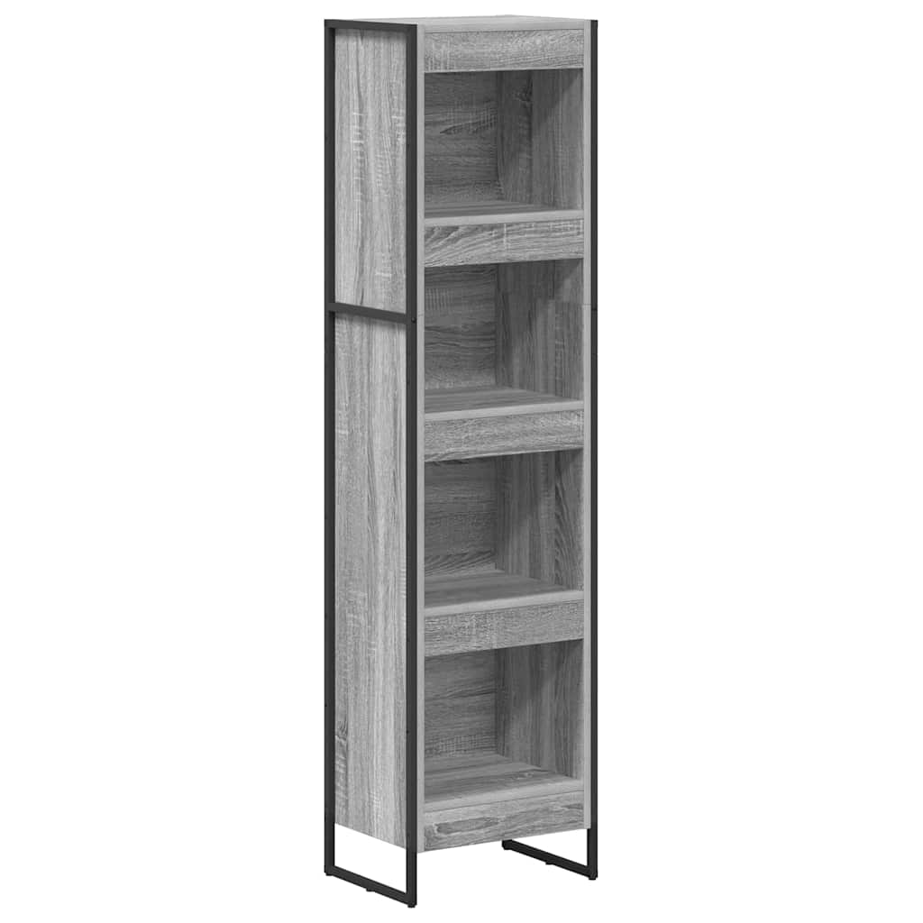 Boekenkast Grijs Sonoma 80 x 30 x 155 cm Bewerkt hout is nu te koop bij PeponiXL, paradijselijk wonen!