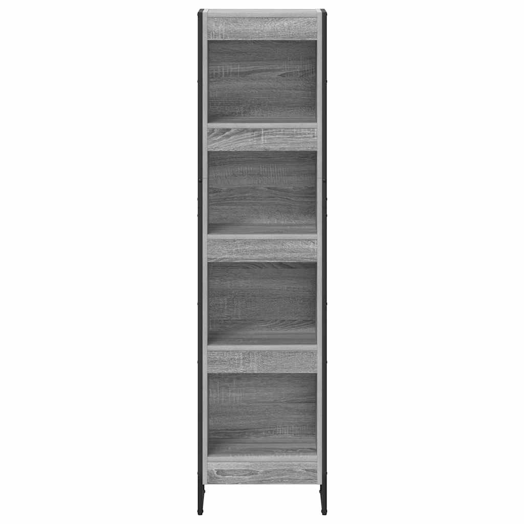 Boekenkast Grijs Sonoma 80 x 30 x 155 cm Bewerkt hout is nu te koop bij PeponiXL, paradijselijk wonen!