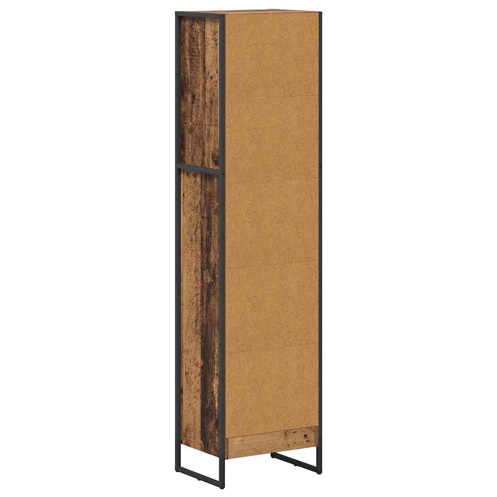 Boekenkast Oud Hout 80 x 30 x 155 cm Bewerkt hout is nu te koop bij PeponiXL, paradijselijk wonen!