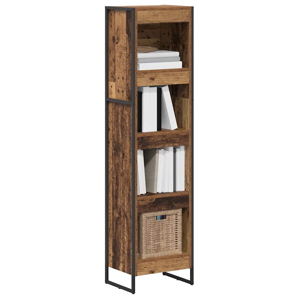 Boekenkast Oud Hout 80 x 30 x 155 cm Bewerkt hout is nu te koop bij PeponiXL, paradijselijk wonen!