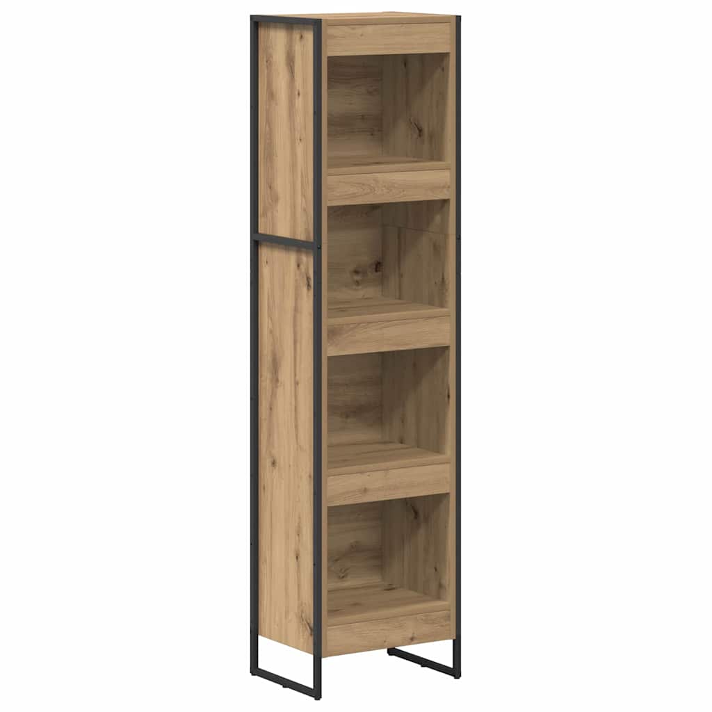 Boekenkast Ambachtelijk eiken 80 x 30 x 155 cm Bewerkt hout is nu te koop bij PeponiXL, paradijselijk wonen!