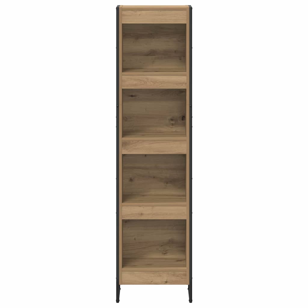 Boekenkast Ambachtelijk eiken 80 x 30 x 155 cm Bewerkt hout is nu te koop bij PeponiXL, paradijselijk wonen!