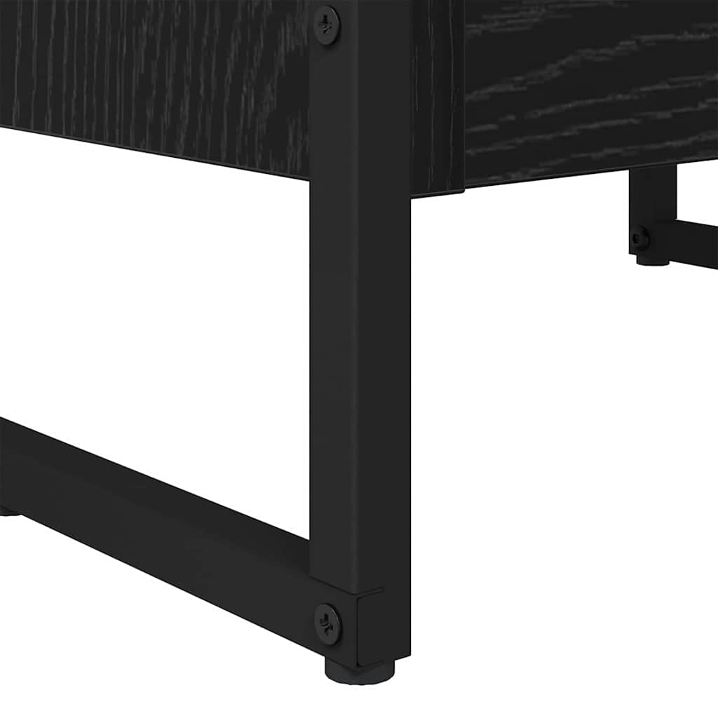 Boekenkast Zwart Eiken 80 x 30 x 155 cm Bewerkt hout is nu te koop bij PeponiXL, paradijselijk wonen!